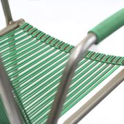 Set of 2 kids chair with scoubidou grid France 60s