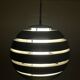 Brushed aluminum ball pendant light