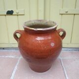 Old glazed grease pot