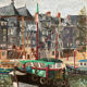 Huile sur toile Honfleur
