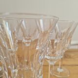 Service of 6 chiseled crystal water glasses