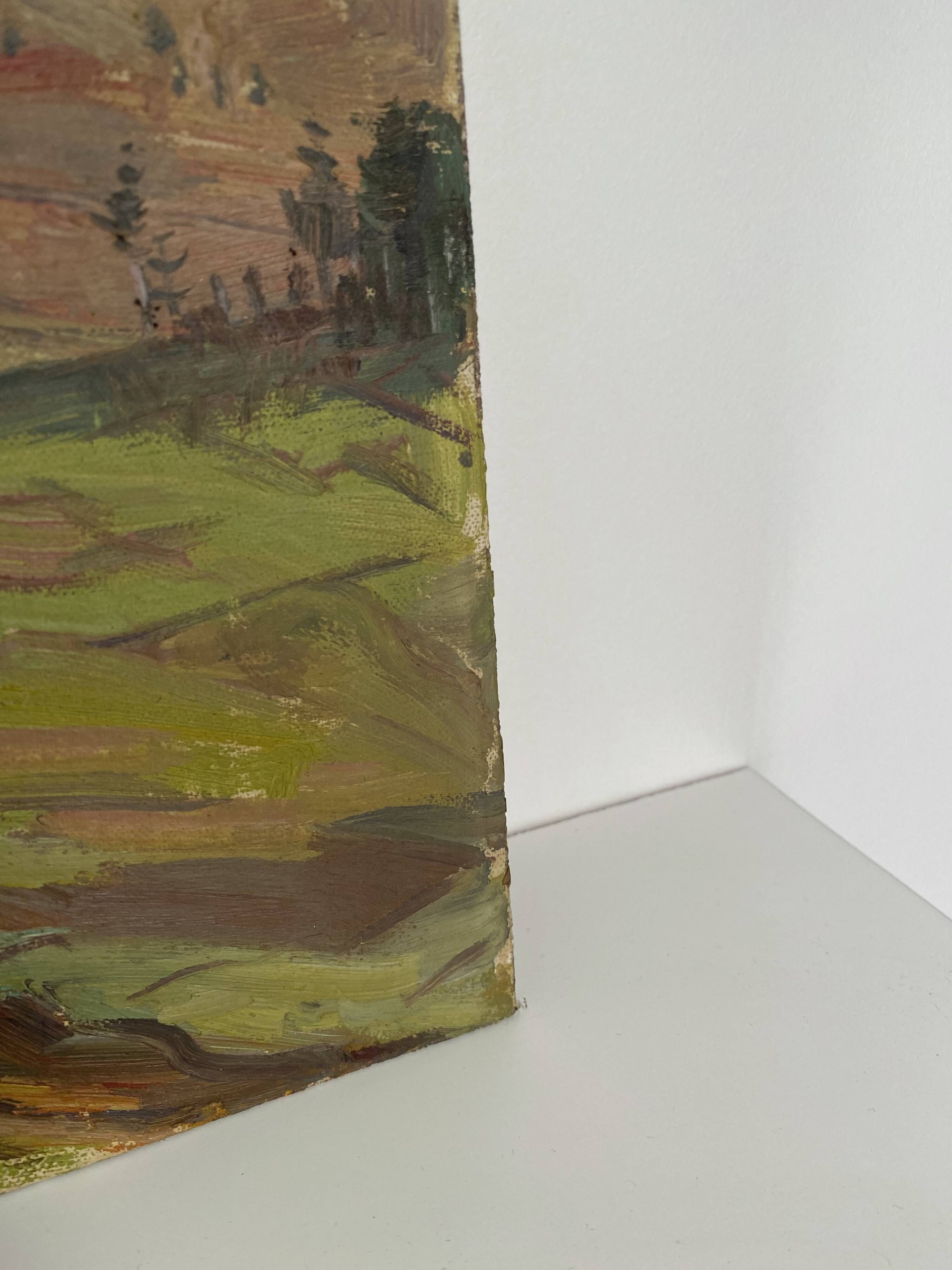 Landscape painting, oil painting 1947