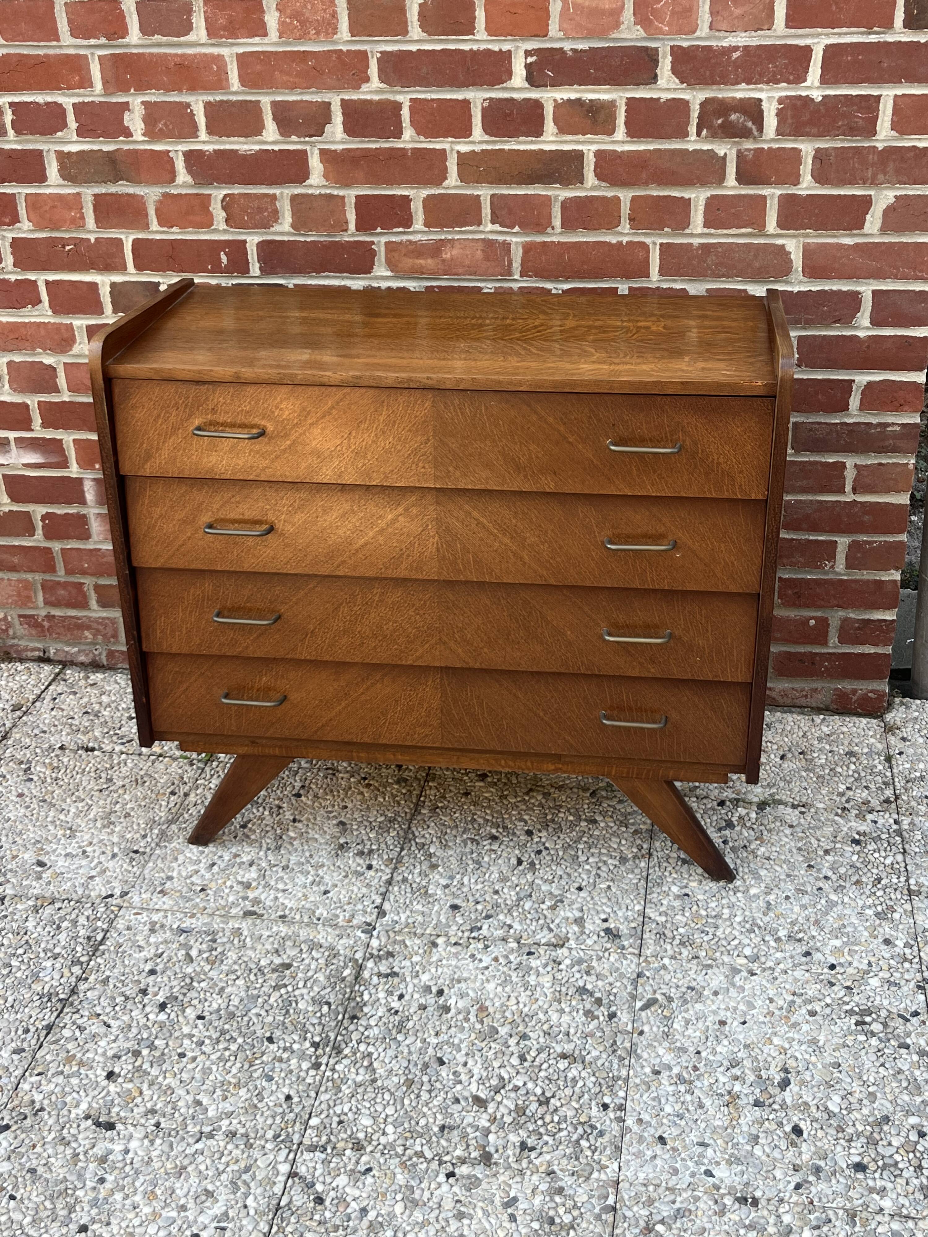 Commode vintage pieds compas