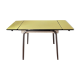 Yellow formica table with extensions