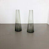 1960s set of 2 turmalin vases by Wilhelm Wagenfeld for WMF, Germany