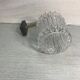 Vintage wall sconce with black metal sconce and glass reflector molded, 70s