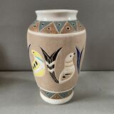 Vase with parakeets 50s