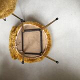 Pair of Pelfran chairs in yellow-orange moumoute