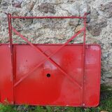 Red garden iron table