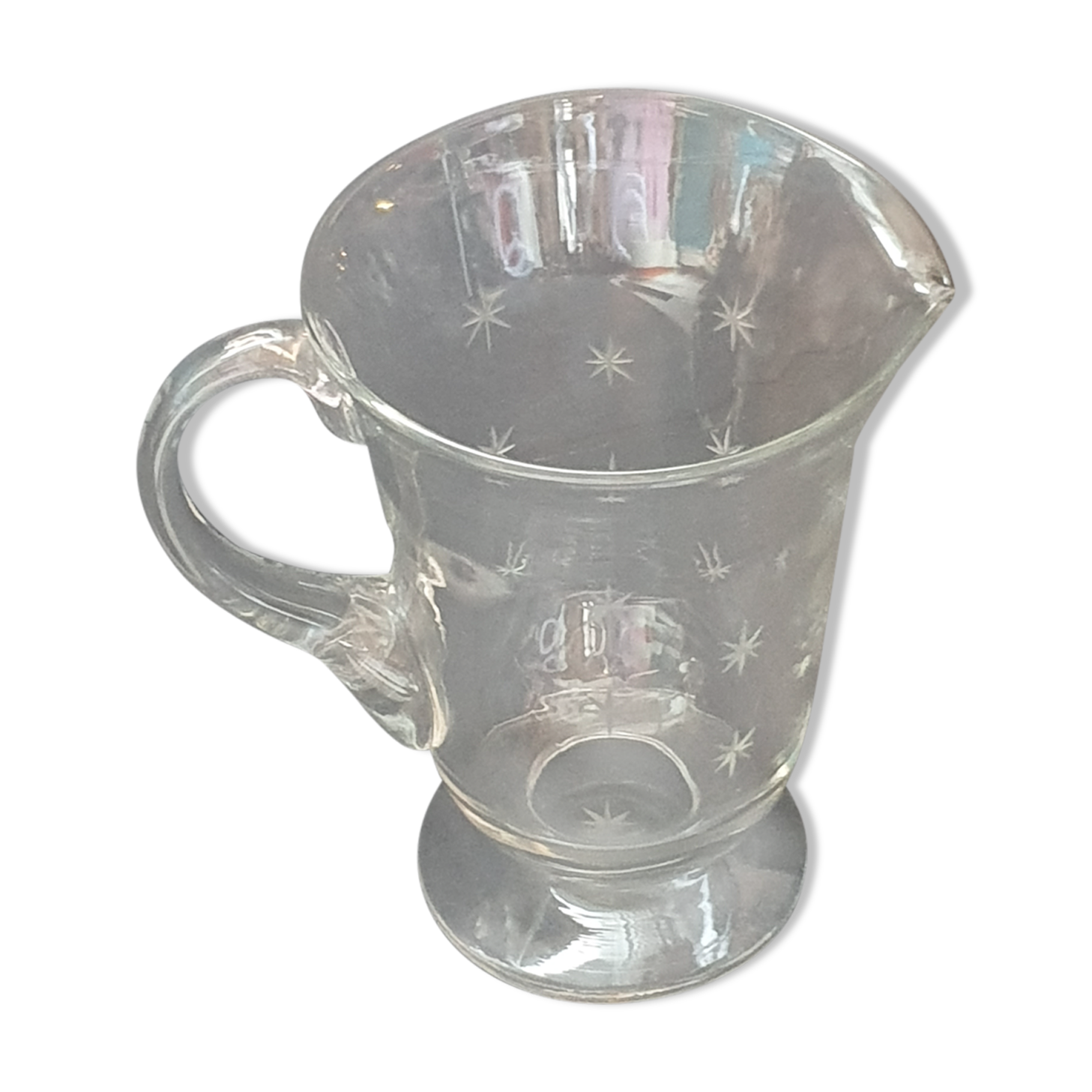 Pitcher with starry crystal glass decoration
