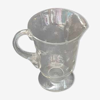 Pitcher with starry crystal glass decoration