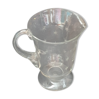 Pitcher with starry crystal glass decoration