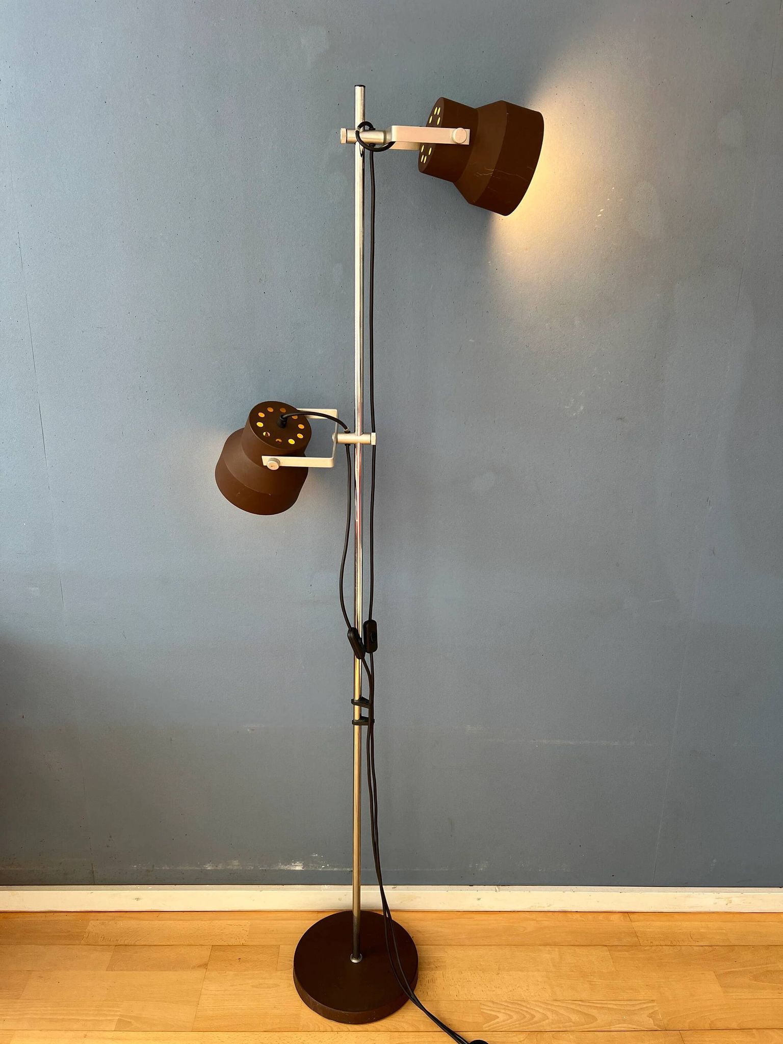 Mid-century Space Age brown Anvia floor lamp