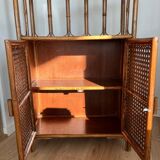 Vintage bamboo and rattan shelf/bookcase