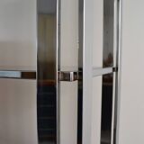 Chrome smoked glass shelf bookcase from the 70s