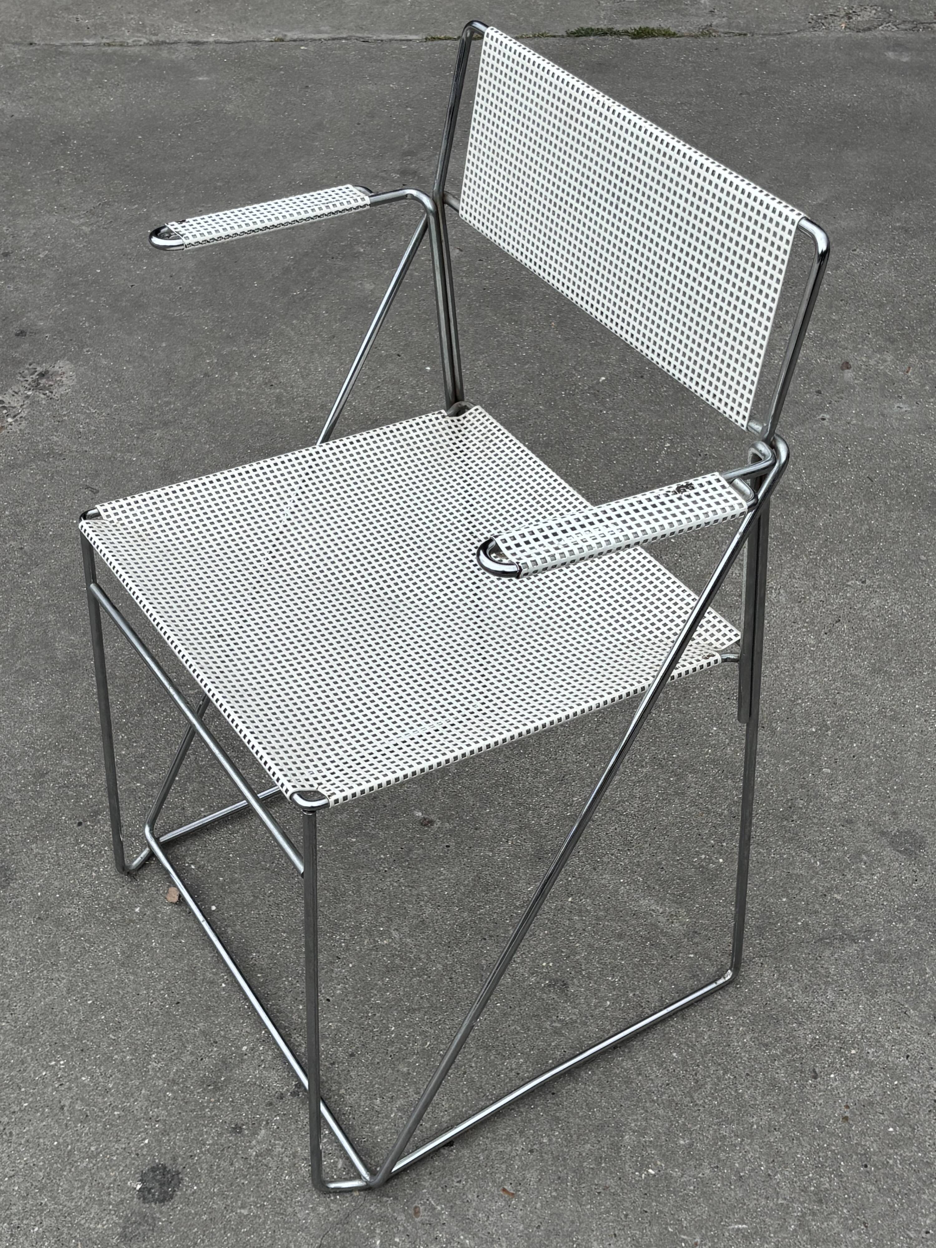 Set of 4 vintage X-Line dining chairs by Niels Jørgen Haugesen Denmark 1977