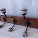 Patère / porte manteau Vintage bois et céramique