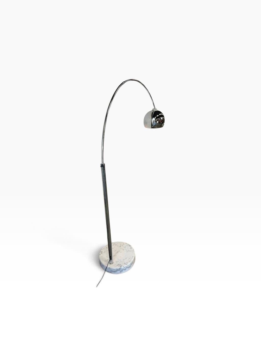 Vintage chrome arc lamp with marble base KARE