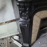 Louis XV style fireplace in black marble