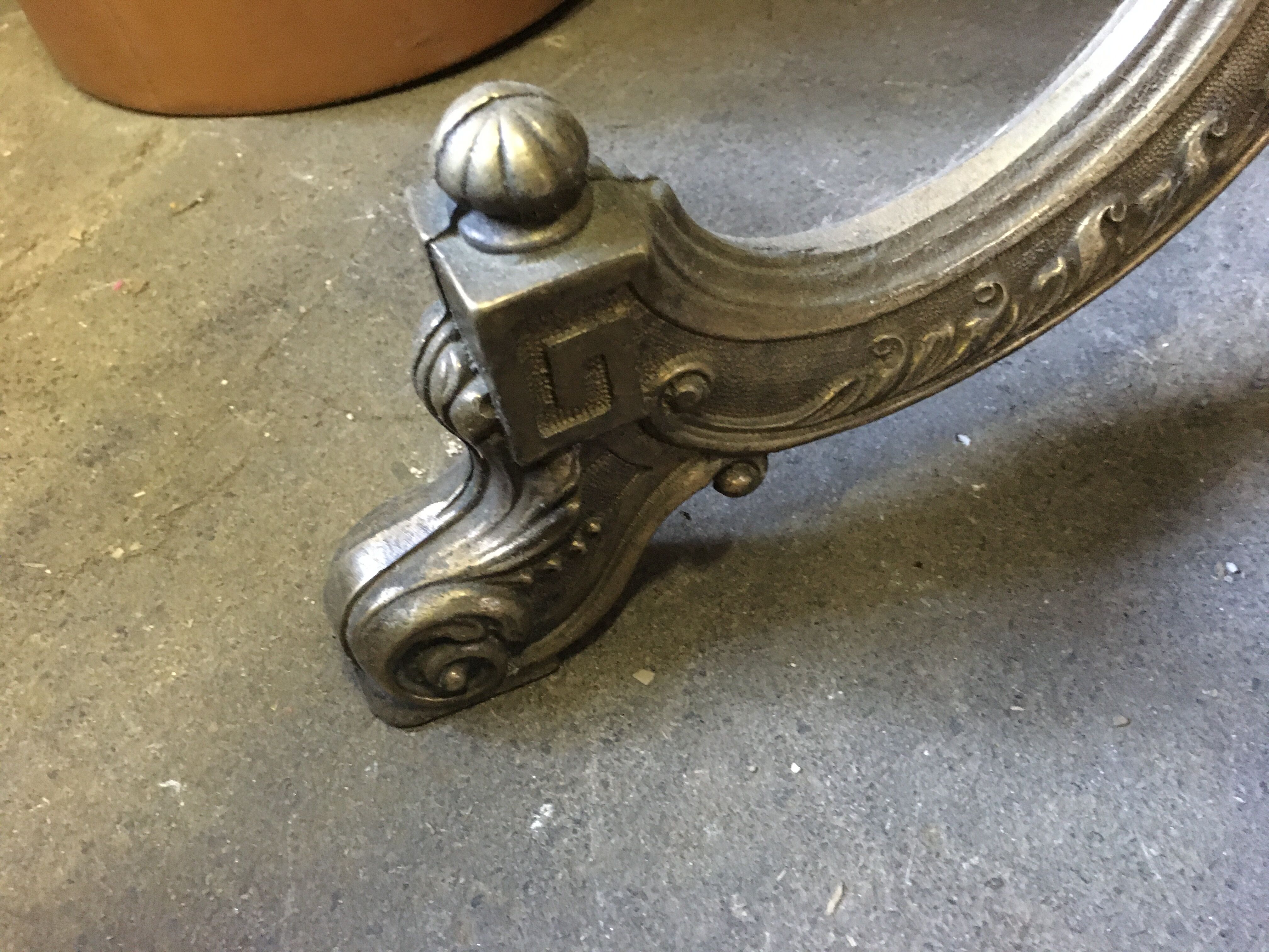 Metal and marble/onyx 1960s coffee table