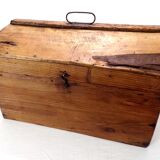 Rare old trunk chest with vintage handle