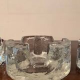 Set of 3 tea light candle holders from the 70s