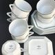 8 coffee tea cups and 8 porcelain saucers Limoges Bernardaud Paul Poiret