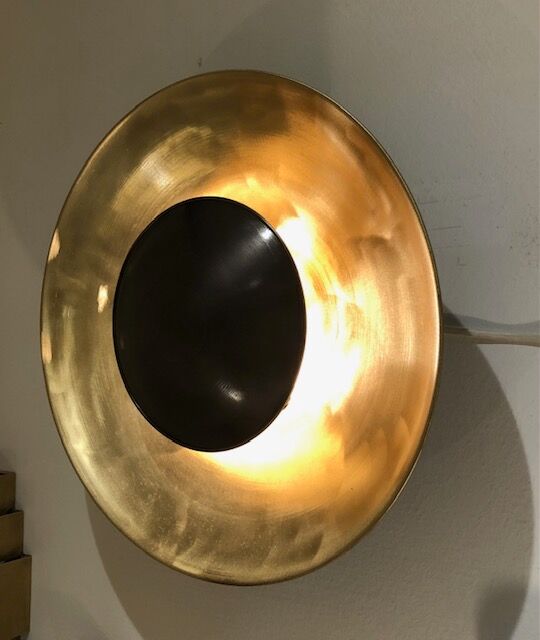 Wall lamp in gold and bronze metal