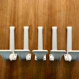 Lot of five vintage patères