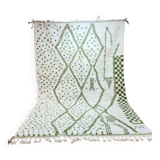 Tapis Berbère 300x200 cm - Motifs Verts Élégants