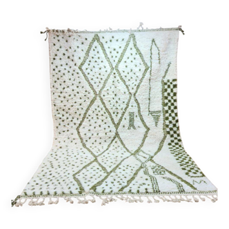Tapis Berbère 300x200 cm - Motifs Verts Élégants