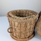 Rustic Pair of Spanish Andalusian Woven Esparto Baskets 1960s