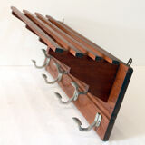 Baggage door and wooden coat rack