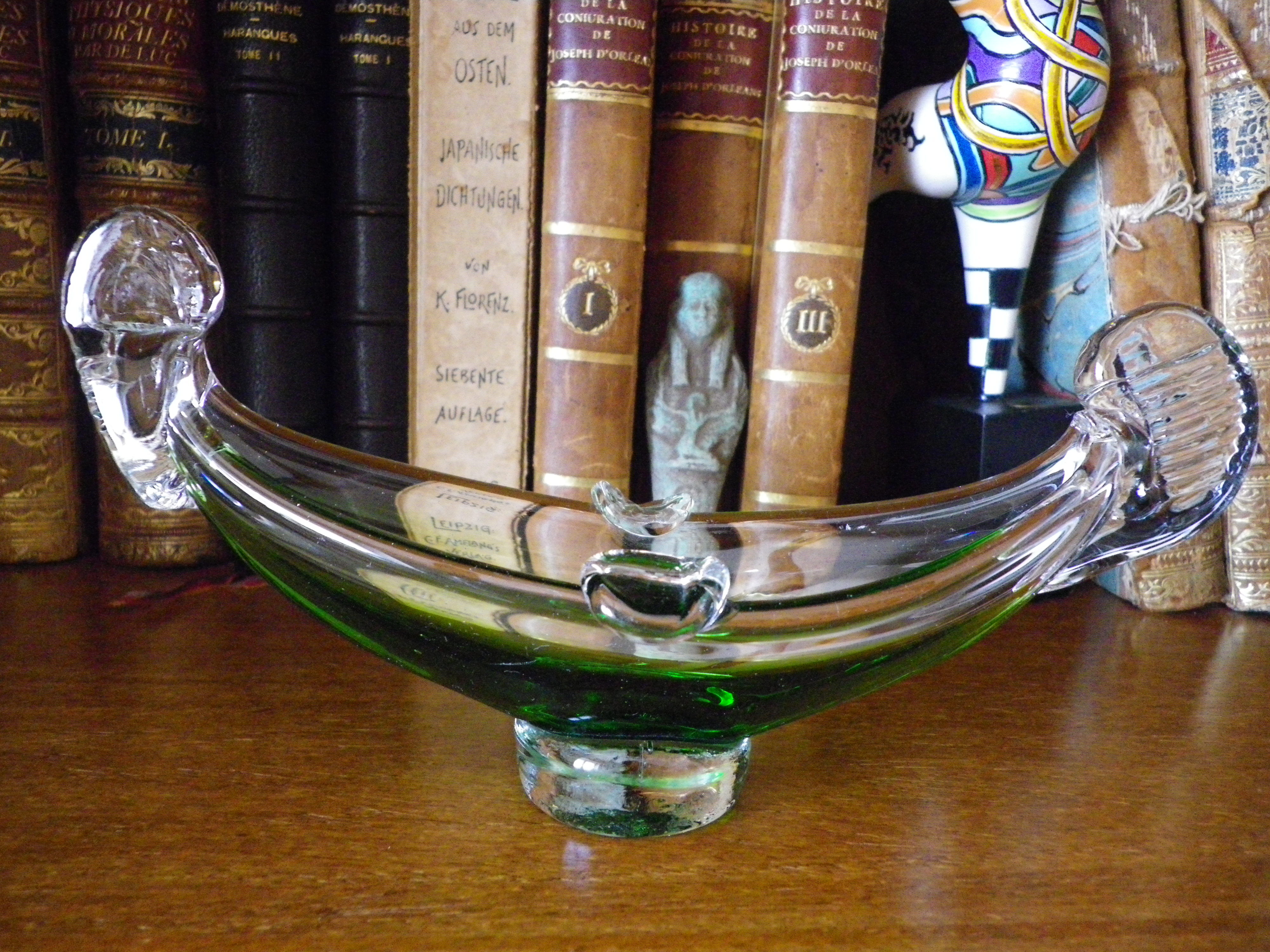 Murano glass ashtray in the shape of a gondola - Italy