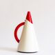 White and red plastic thermos jug with removable and swiveling spout, 80s