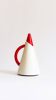 White and red plastic thermos jug with removable and swiveling spout, 80s