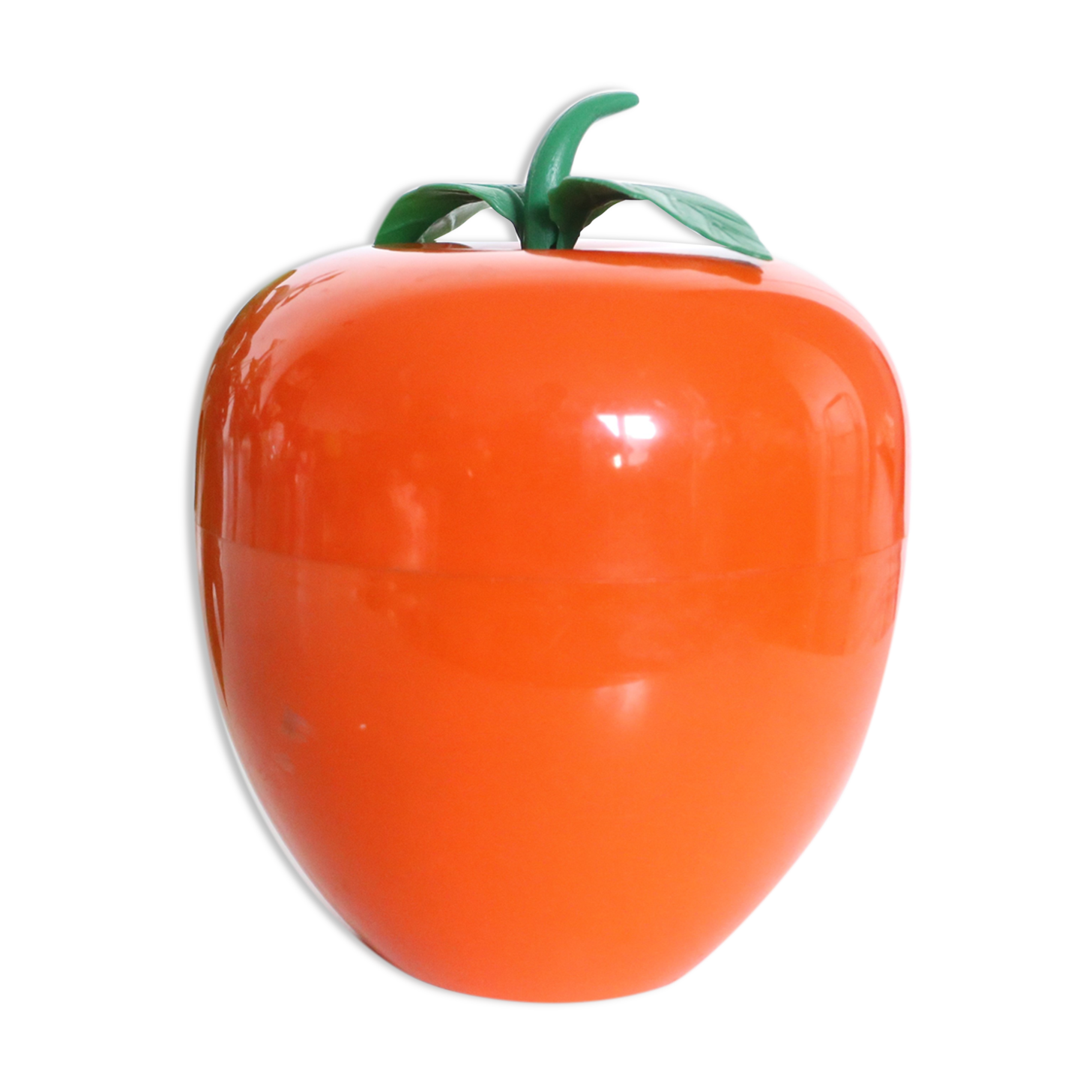 Orange ice bucket, vintage