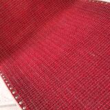 Vintage wood and velvet footrest