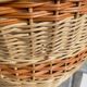 Panier osier orange beige