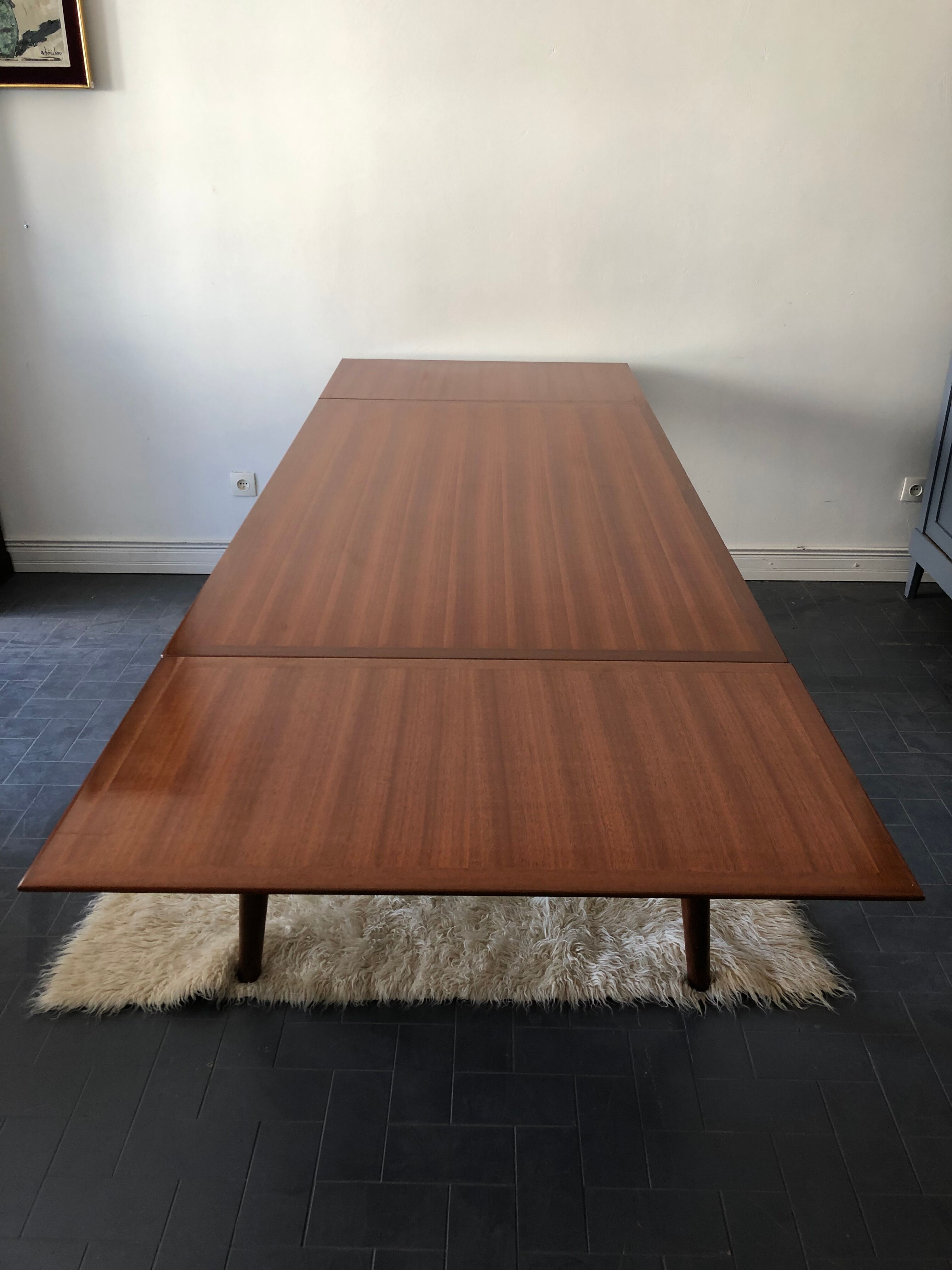 Table with 2 extensions, vintage 60s