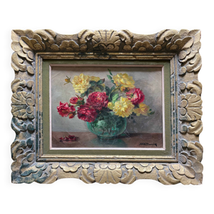 Tableau HST ''Bouquet - cadre
