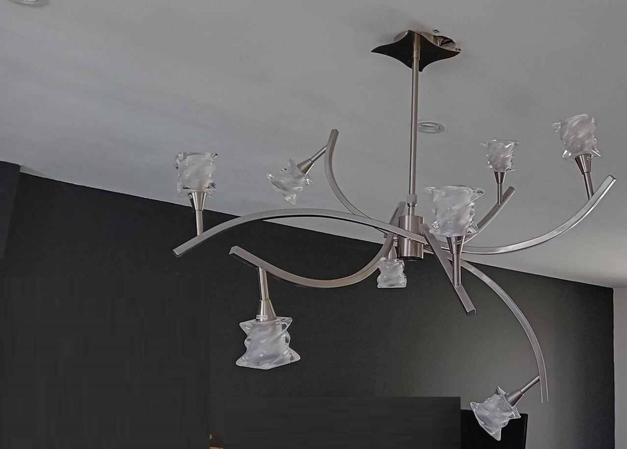 Lustre 8 bras Salomon, années 1980