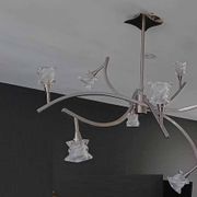 Lustre 8 bras Salomon, années 1980