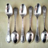 Set of 6 Ercuis Louis XV Style Silver Plated Coffee Spoons