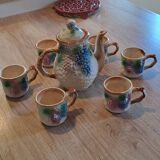 Old barbotine coffee service