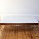 Table basse design marbre et palissandre Georges Nelson 1970