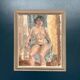 Huile sur toile originale – “Dame assise” par Sven Strömberg – Signée – Vintage et encadrée
