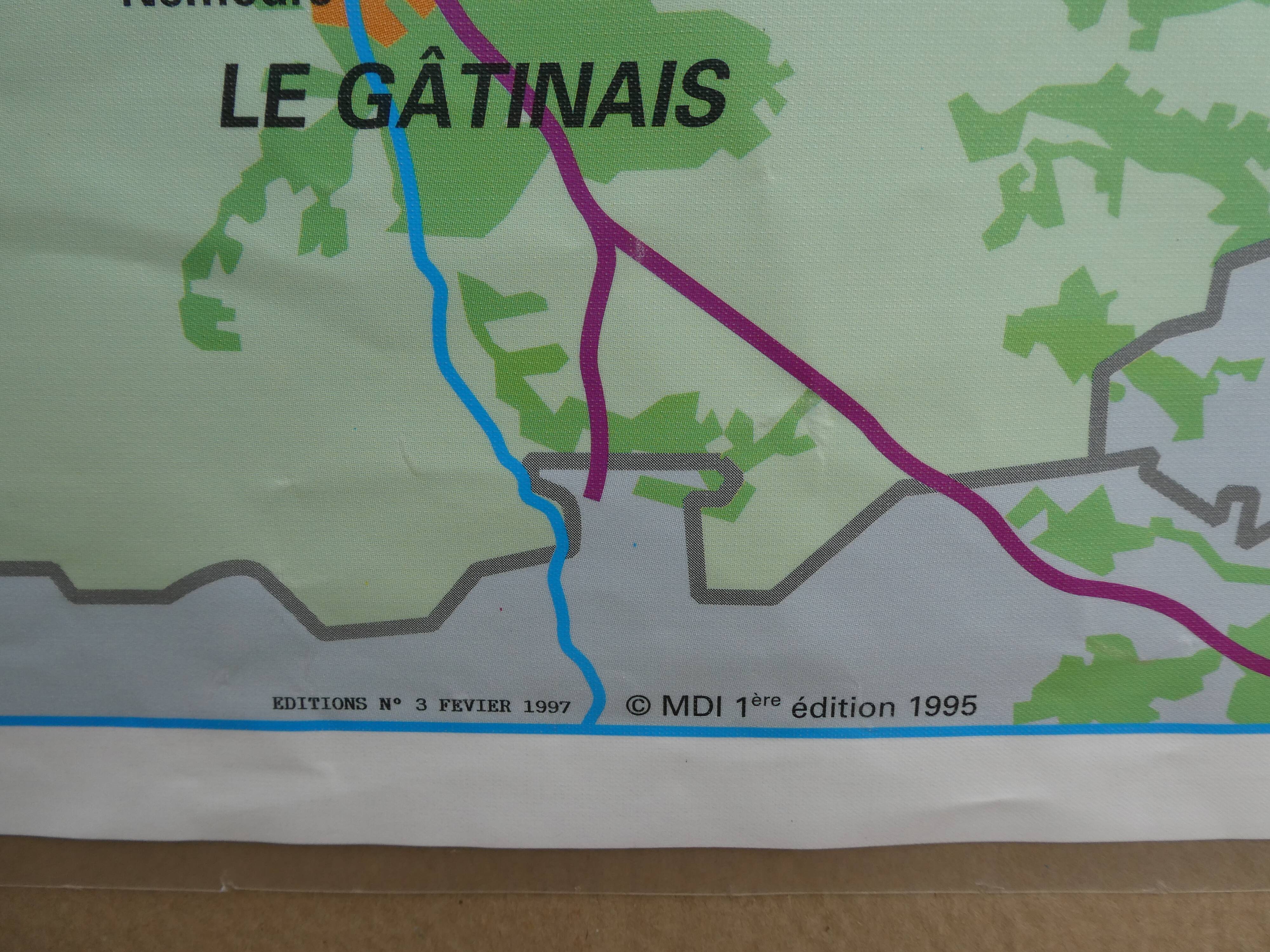 School map Ile de France vintage MDI