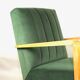 Fauteuil en velours olive, années 1970