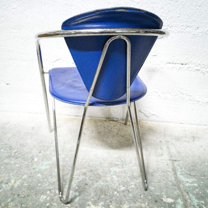 Vintage leather chair by Effezeta